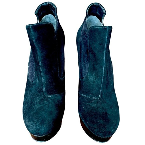 Joan & David Suede Platform Stiletto Heels Booties, Size 5M - Picture 4 of 7